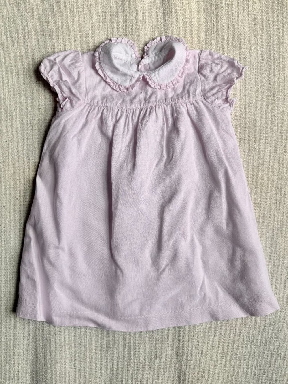 NICOLETTA FANNA Pink Dress 2Y Peter Pan Collar Ruffle Classic